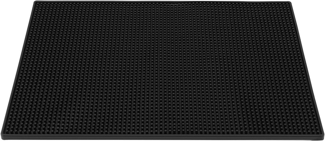 3 Stück 45 x 30 cm Barmatte Schwarz, 1 cm Dick, Abtropfmatte Silikon, Bar-Servicematte, Gummi Bar Ma