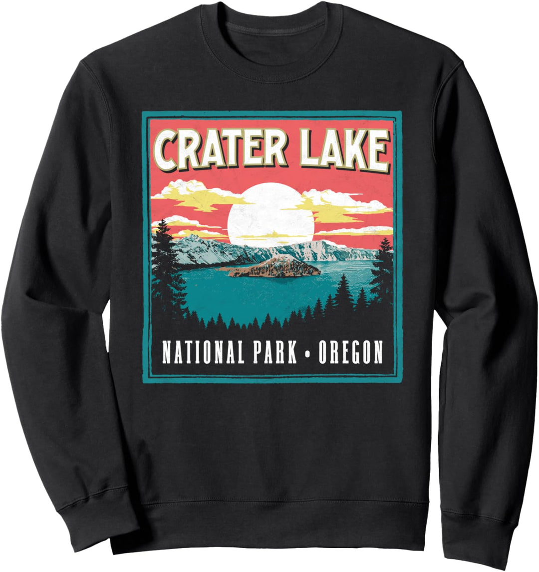 Crater Lake National Park Oregon Vintage Vibe Graphic Sweatshirt