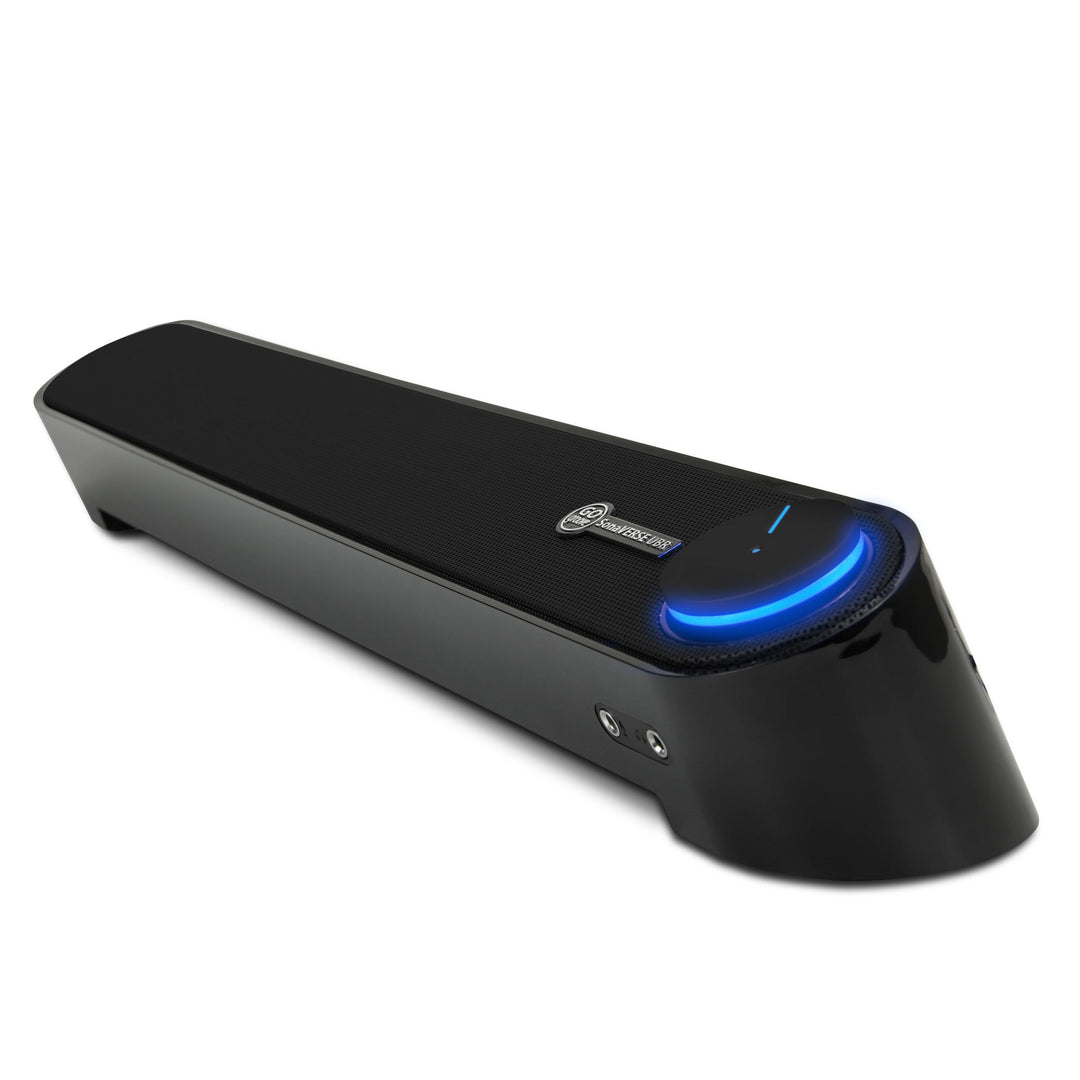 GOgroove Soundbar für PC Lautsprecher für Computer: Tragbarer 2.0 Stereo Speaker mit Eingebauten Sou