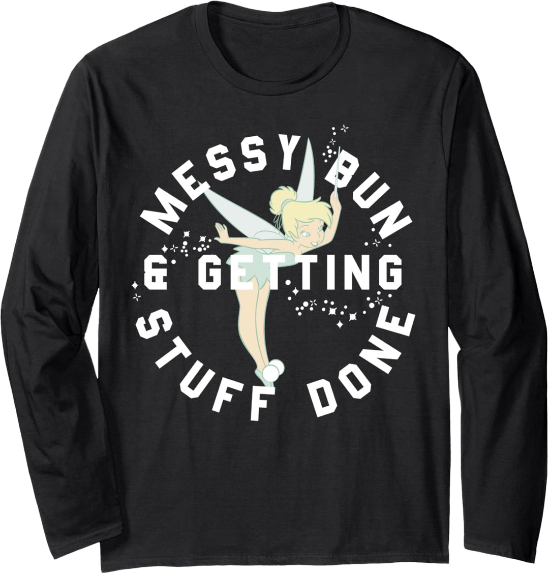 Disney Peter Pan Tinker Bell Messy Bun Getting Stuff Done Langarmshirt
