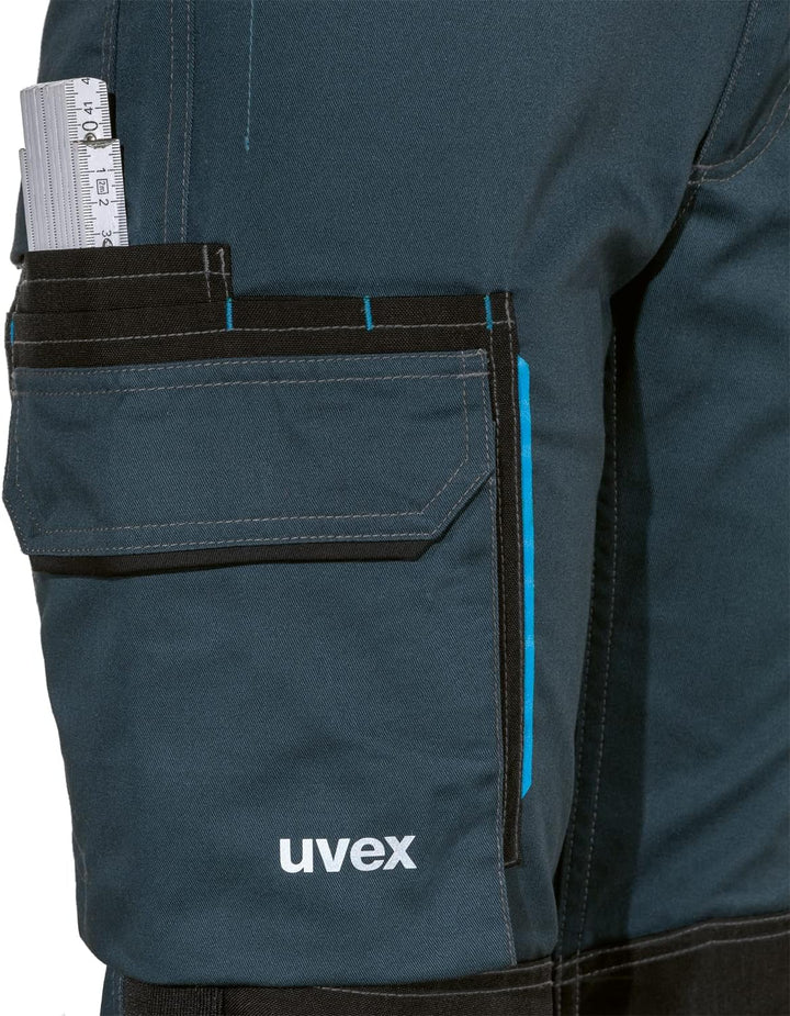 Uvex Tune-up Lange Damen-Arbeitshose - Lange Cargo-Hose mit Knietaschen 40 Blau, 40 Blau
