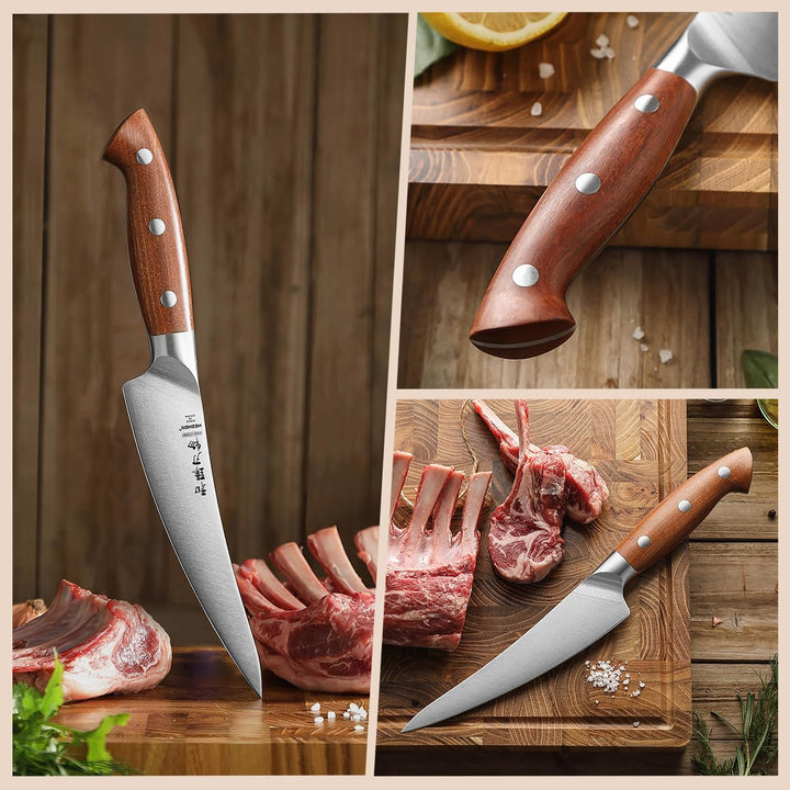 HEZHEN Ausbeinmesser German 1.4116 Stahl, Profi Filiermesser Fisch und Fleisch Küchenmesser，Ultrasch