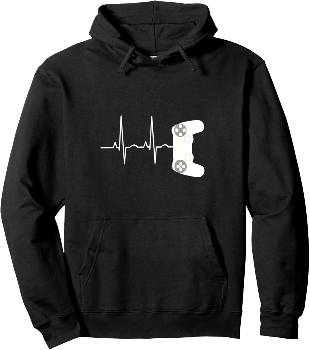 Puls Herzschlag Controller Video Game Spieler Zockerin Pullover Hoodie