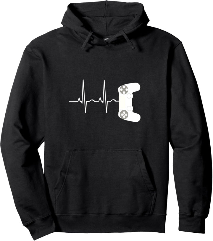 Puls Herzschlag Controller Video Game Spieler Zockerin Pullover Hoodie
