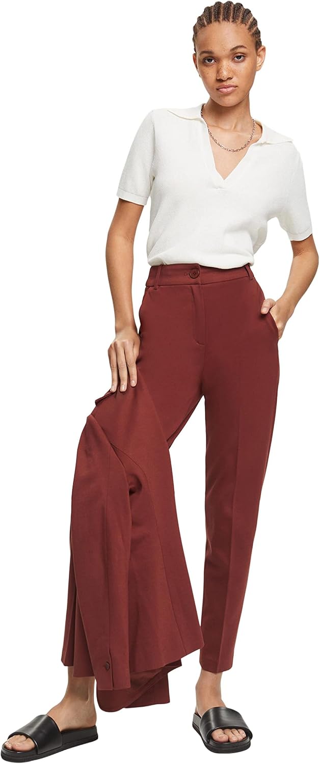 ESPRIT Damen Hose, 220/Rust Brown