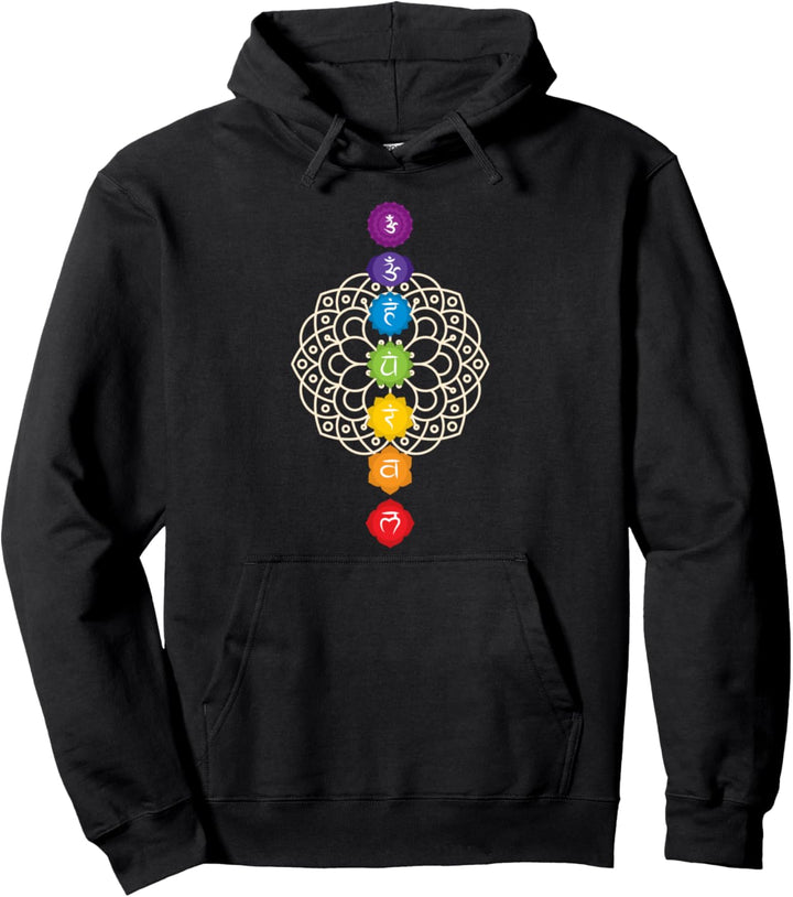7 Chakren Mandala - Die sieben Chakren - Goa, Yoga Pullover Hoodie
