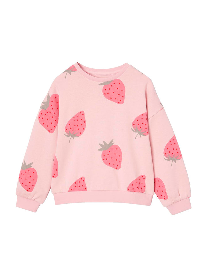 Vertbaudet Mädchen Sweatshirt 92-98 Rosa Erdbeeren, 92-98 Rosa Erdbeeren