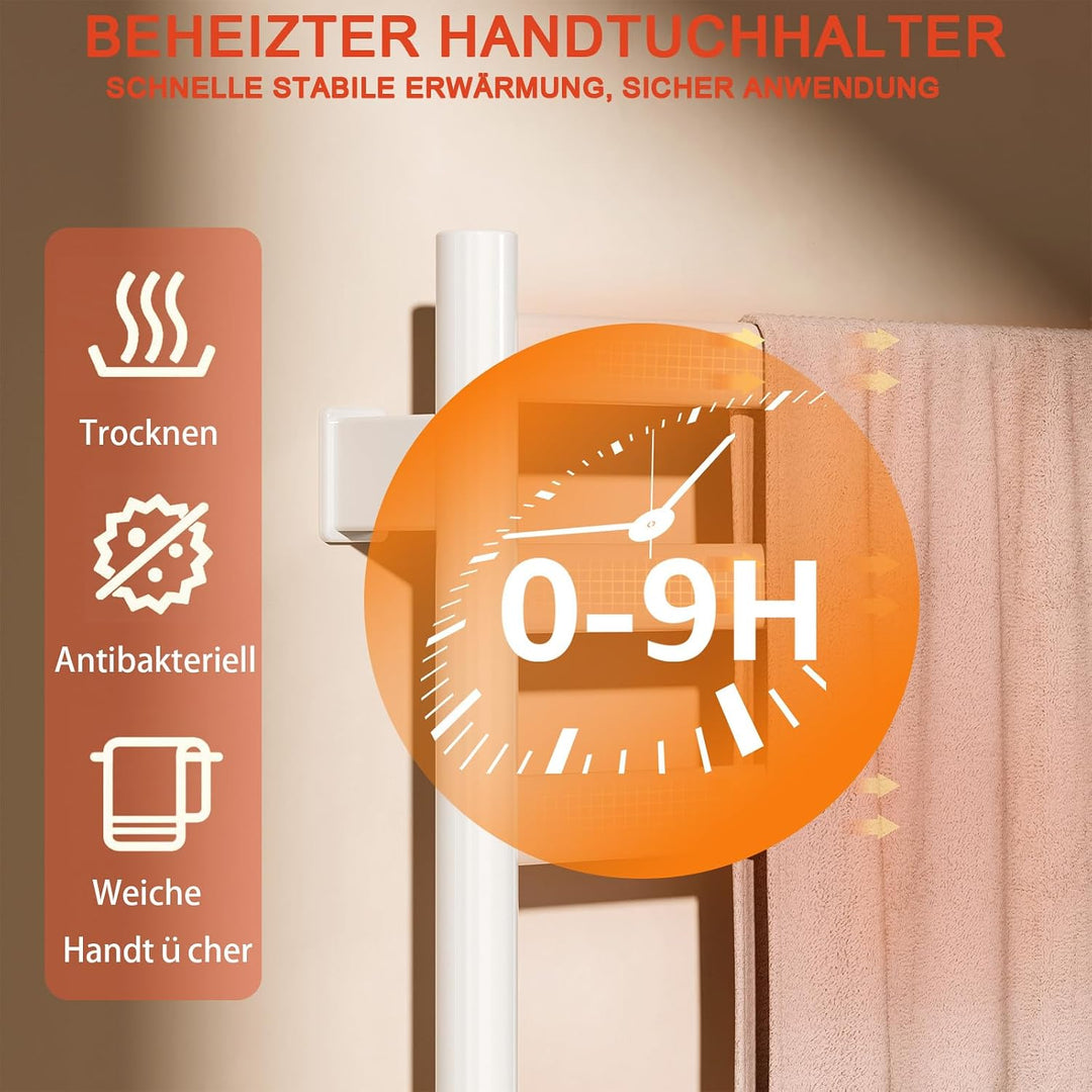 Badheizkörper Elektrisch 285W Handtuchheizer Einstellbare Temperatur 35°-70°C, handtuchwärmer mit 1-