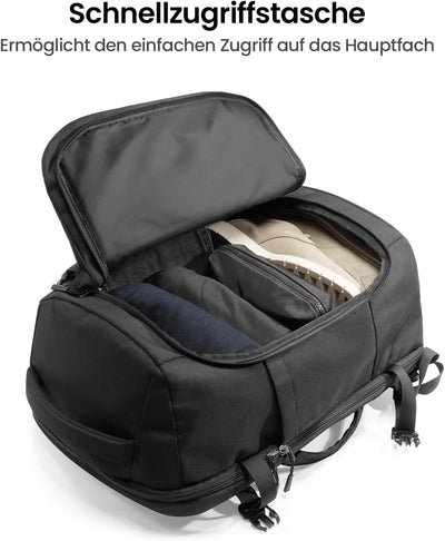 tomtoc 40L Reiserucksack, TSA Freundlich Handgepäck Rucksack, Flug Genehmigt Bordgepäck Gross Travel