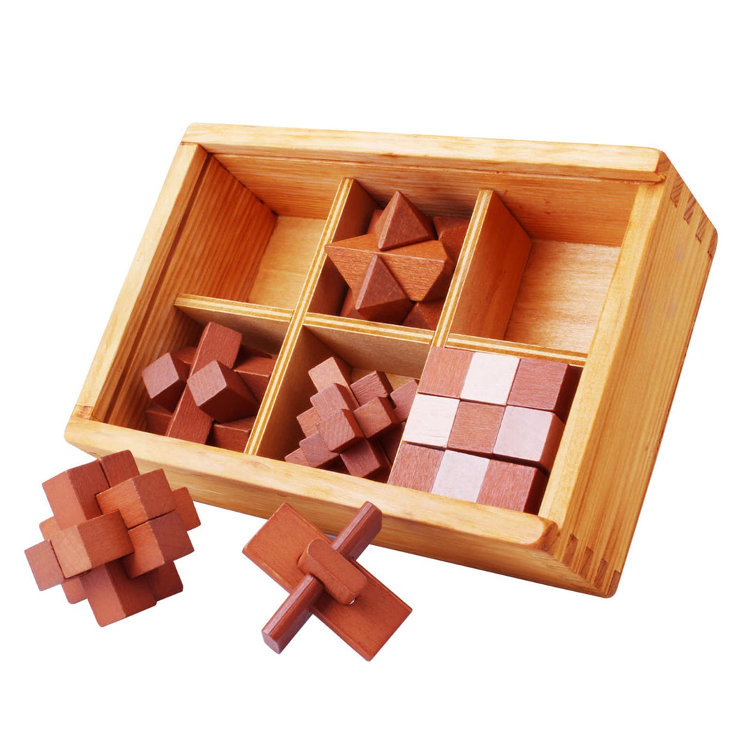 Knobelspiele Holz, 3D Knobelspiele für Erwachsene, Geschicklichkeitsspiele Erwachsene, Geduldsspiel