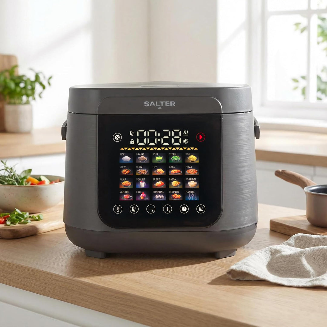 Salter 5-Liter Multikocher – 20 Voreinstellungen & 12-Stunden-Warmhaltefunktion, LED-Touchscreen, PF