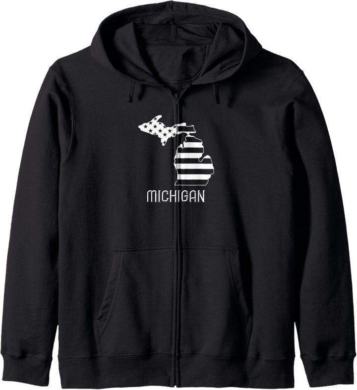 Patriotische USA Amerikanische Flagge Grosses See Bundesstaat Kapuzenjacke