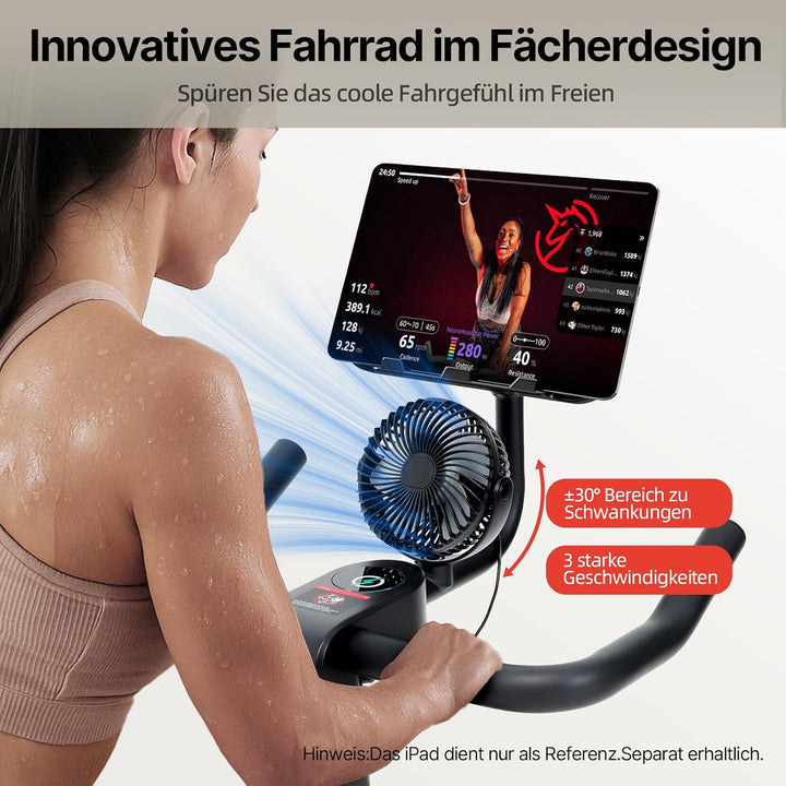 Bluearth Heimtrainer Fahrrad mit Magnetischem Widerstand, Hometrainer Fahrrad mit Smart App, Leise &