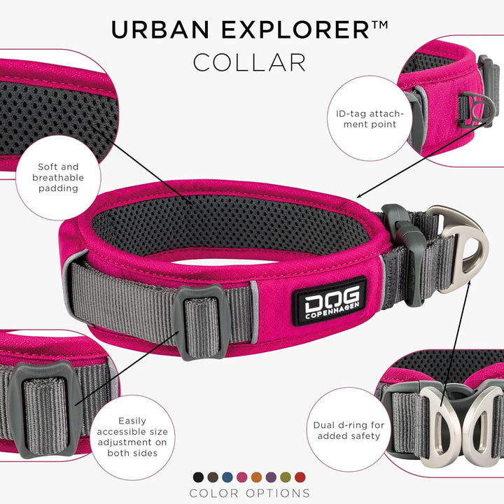 DOG Copenhagen Hundehalsband V2 Urban Explorer Collar Wild Rose Grösse XS XS Wild Rose | Pink (Versi