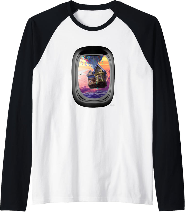 Disney Pixar Up House Balloons Window View Raglan