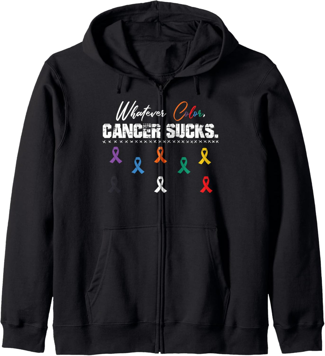 Cancer Sucks Fight Cancer Ribbons Kapuzenjacke