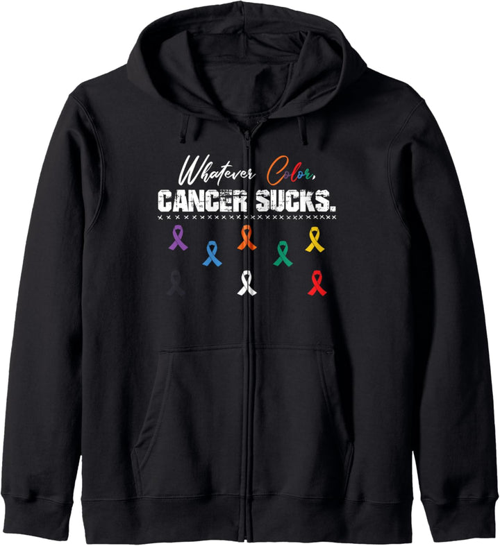 Cancer Sucks Fight Cancer Ribbons Kapuzenjacke