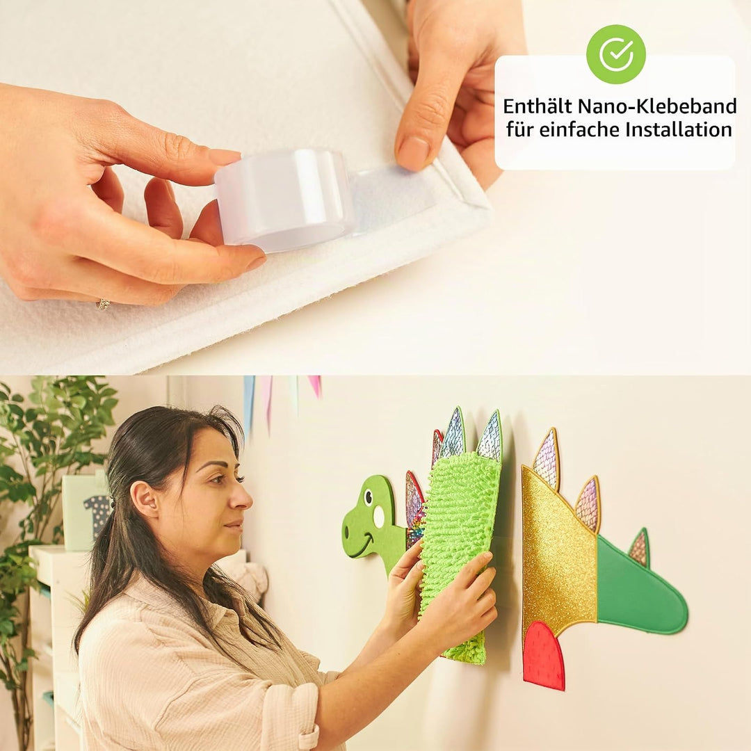 ODOXIA Sensorik-Wandpaneel für Kinder | Fühlen, Erleben &amp; Lernen | Dinosaurier-Spielzeug für Sensori