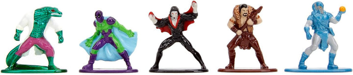 Jada Toys Marvel Spider-Man Figuren (18 Stück) - Multi-Set Nano-Sammelfiguren aus Metall, u.a. mit S