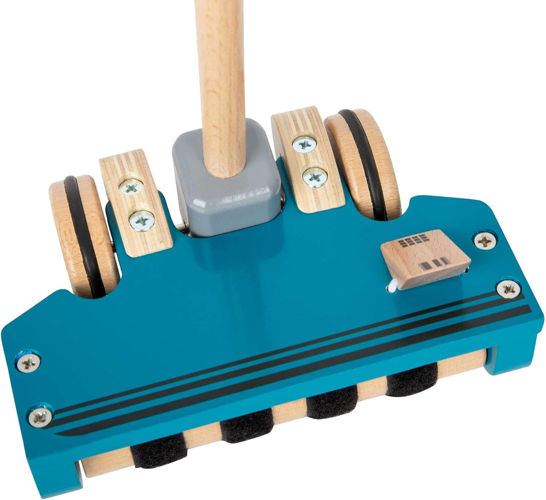 small foot Schiebespielzeug Staubsauger aus Holz, Lauflernhilfe und Rollenspielzeug für Kinder ab 18