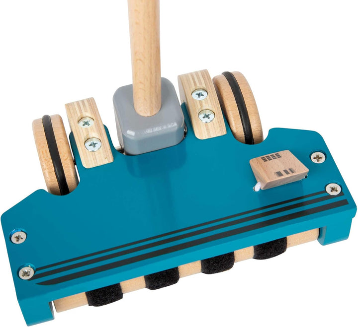 small foot Schiebespielzeug Staubsauger aus Holz, Lauflernhilfe und Rollenspielzeug für Kinder ab 18