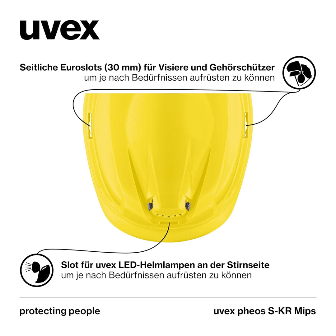 uvex pheos S-KR MIPS Schutzhelm - Industrieschutzhelm - MIPS-Technologie, stufenlose Weitenregulieru