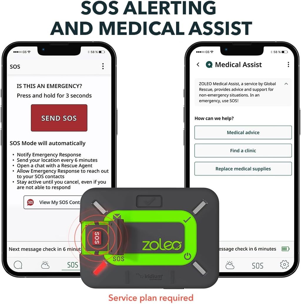 ZOLEO Zwei-Wege-Satellitenkommunikator — globale SMS-Textnachrichten und E-Mail, SOS-Alarmierung im