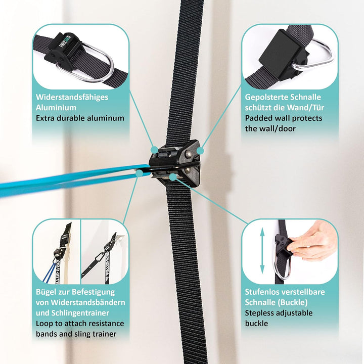 FREESIXD Schlingentrainer und Widerstandstrainer Set, Suspension Trainer für zu Hause und auf Reisen