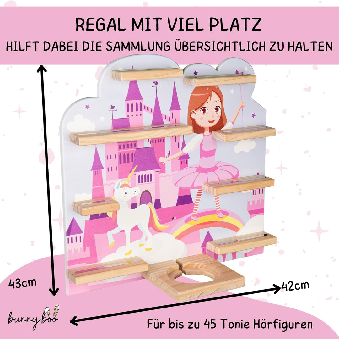 bunnyboo Toniebox Regal - für Toniebox und Figuren - ausreichend Platz für bis zu 25 Tonie Figuren u