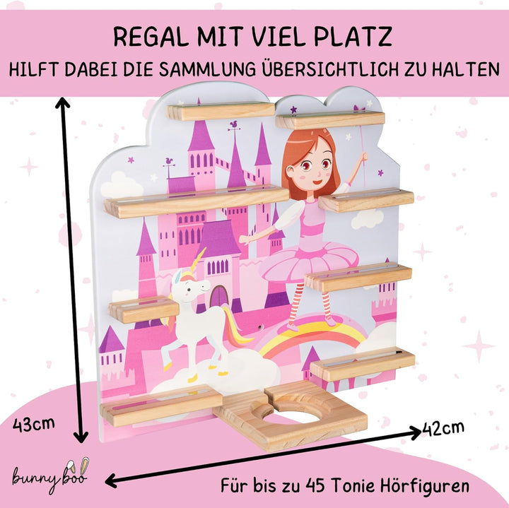 bunnyboo Toniebox Regal - für Toniebox und Figuren - ausreichend Platz für bis zu 25 Tonie Figuren u