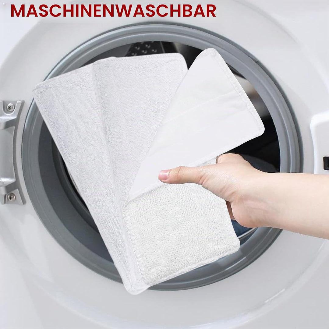 4 Stück Ersatzbezüge Pads für Vileda Dampfreiniger XXL Waschbar Mikrofaser Ersatzbezug für Vileda St
