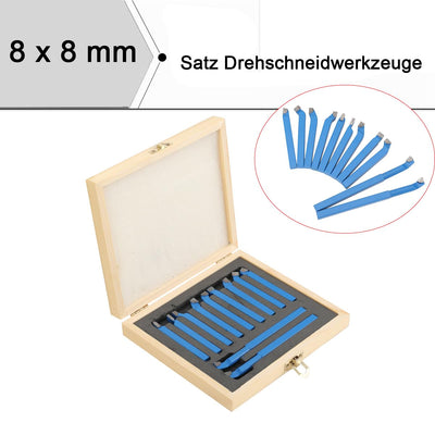 Lfhelper 11 STK Hartmetall Drehstahl Satz Drehmeissel Set 8x 8 mm Drehen Fräsen Schneiden Werkzeug S