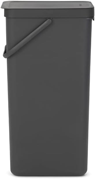 Brabantia Recyclingeimer Sort & GO 40 L Grau Grey 40 Liter Mülleimer, Grey 40 Liter Mülleimer