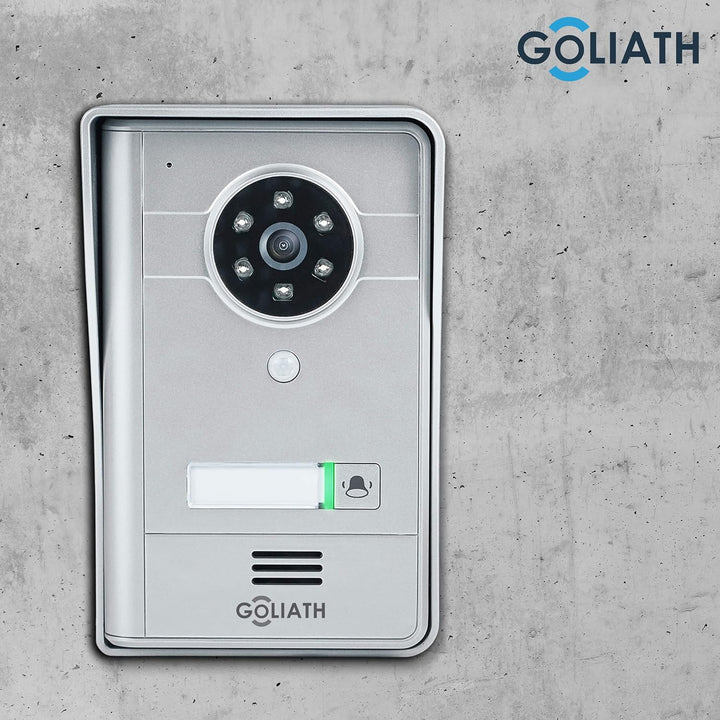 GOLIATH Funk Klingel Kabellos mit Kamera und Türöffner, Nachtsicht, Bewegungsmelder, Bildspeicher, T