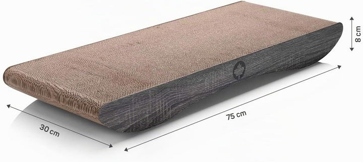 CanadianCat Company | Kratzkarton Comet XL | 75 x 30 x 8 cm | Kratzmöbel, Kratzbrett | XXL Qualitäts