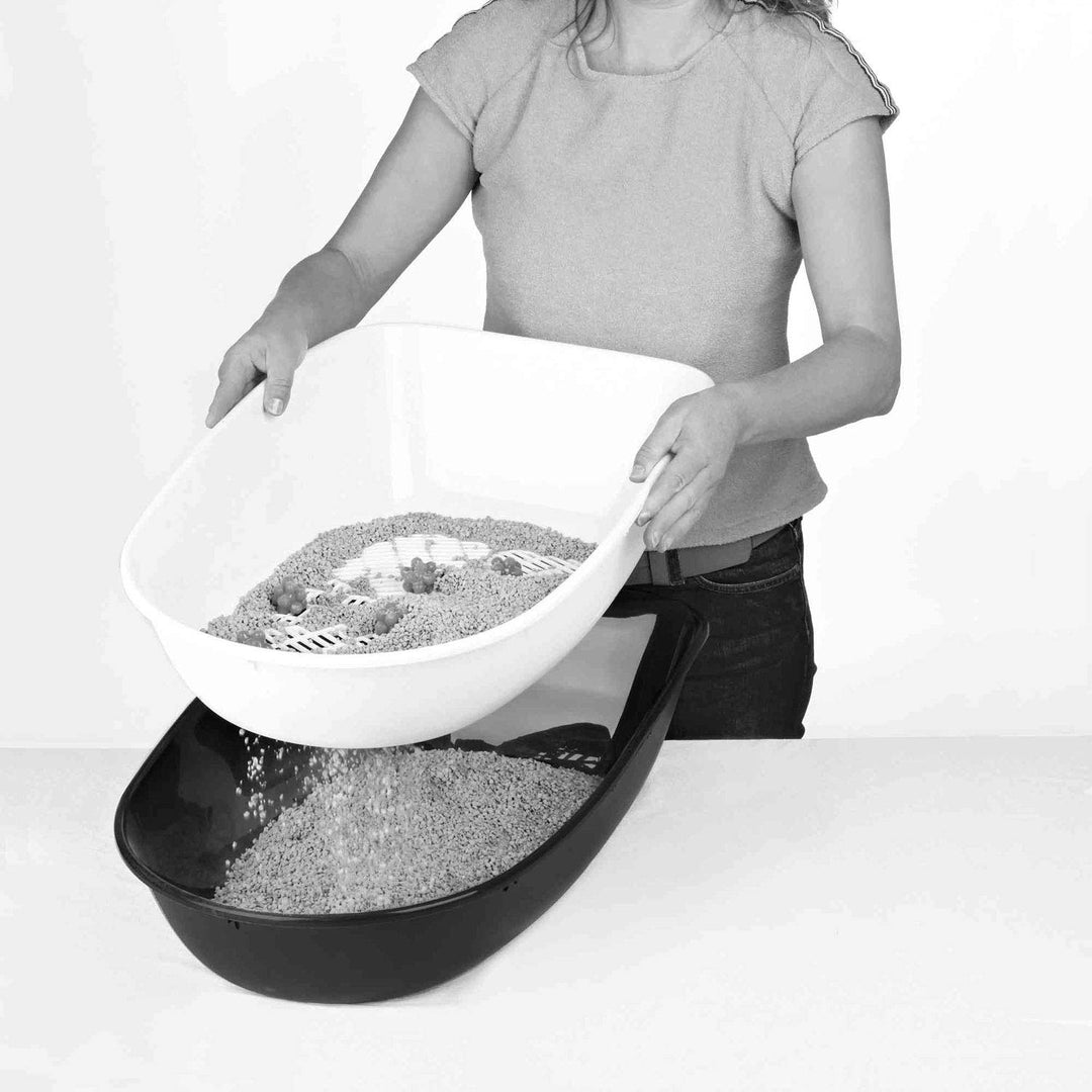 Stefanplast 81579 Katzentoilette „FURBA“ und „FURBA Maxi“ | Katzenklo mit Reinigungssieb und 2 Schal