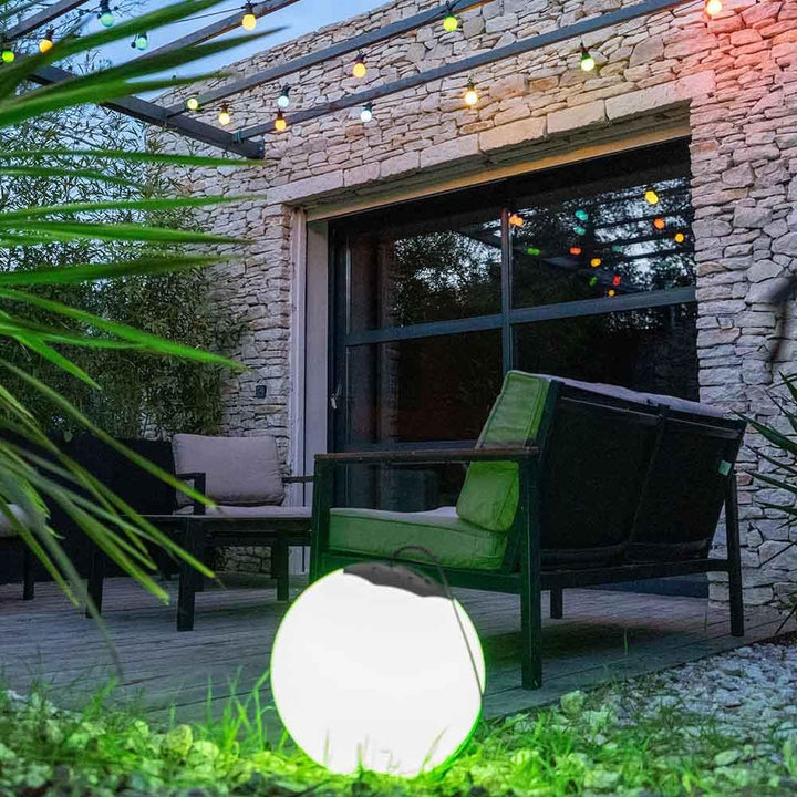 GuirLED - Solarkugel Leuchtkugel LED IP55 RGB Premium XL - Aufladbar Sonne/Strahler - Fernbedienung