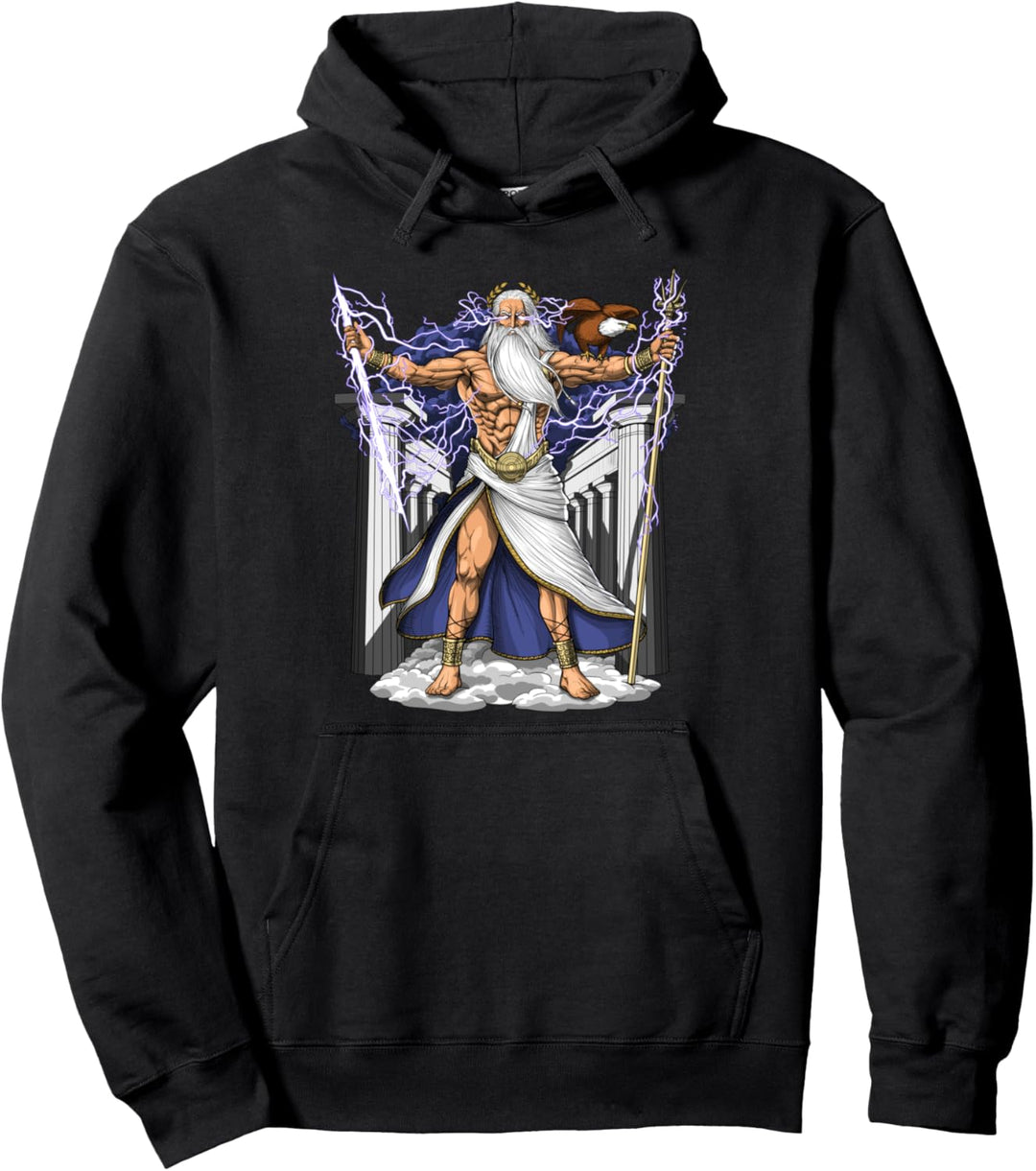 Griechischer Gott Zeus Mythologie Götter Griechenland Pullover Hoodie
