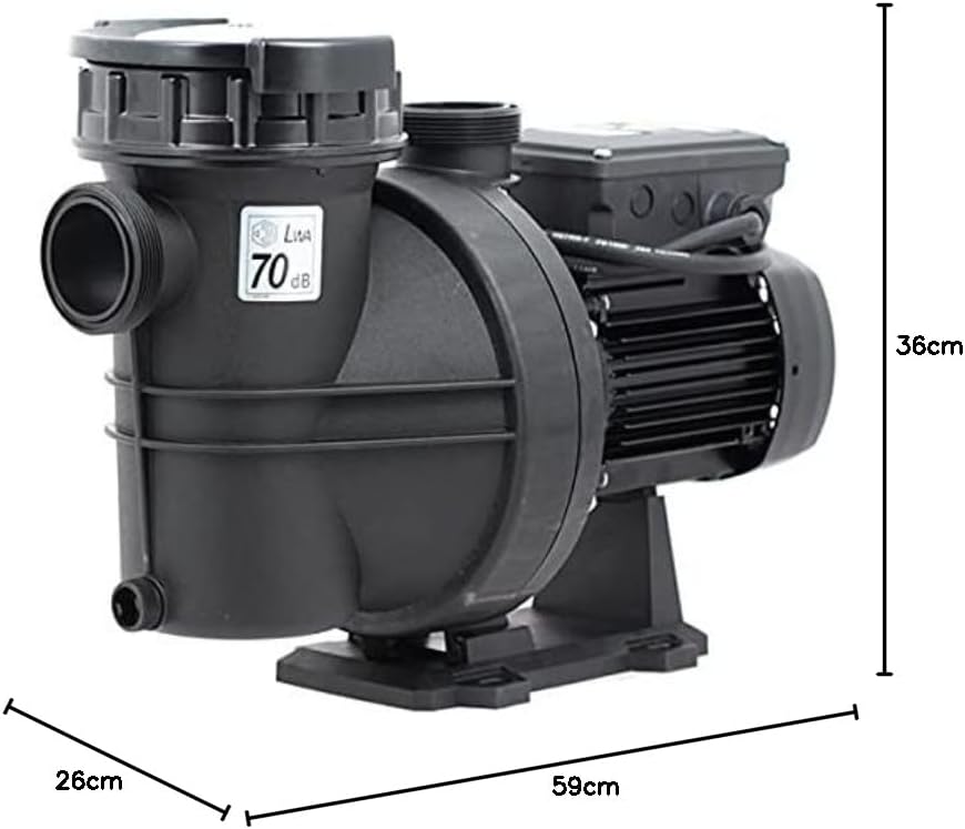 SPA Schwimmbadpumpe NOX 75 15M, schwarz