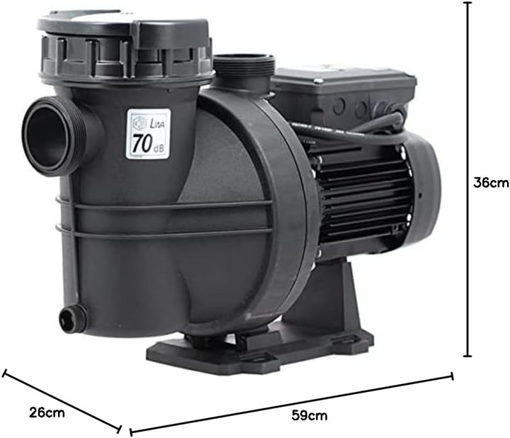 SPA Schwimmbadpumpe NOX 75 15M, schwarz
