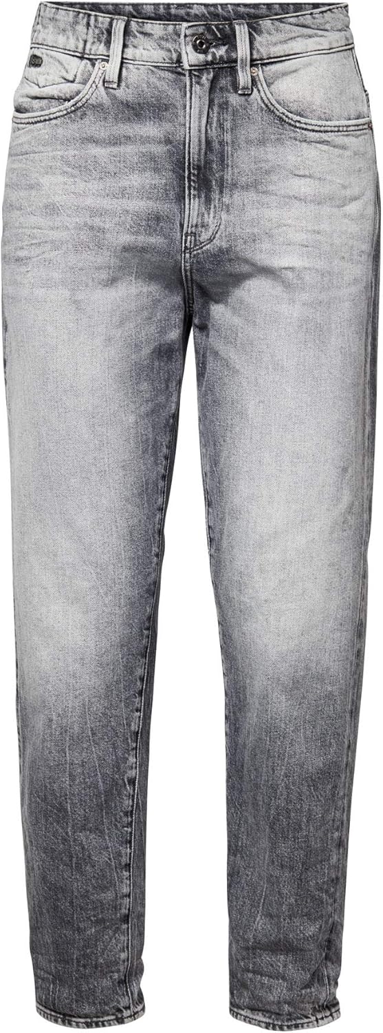 G-STAR Damen Janeh Ultra High Waist Mom Ankle Straight Jeans 25W / 32L Grau (Sun Faded Basalt D16083