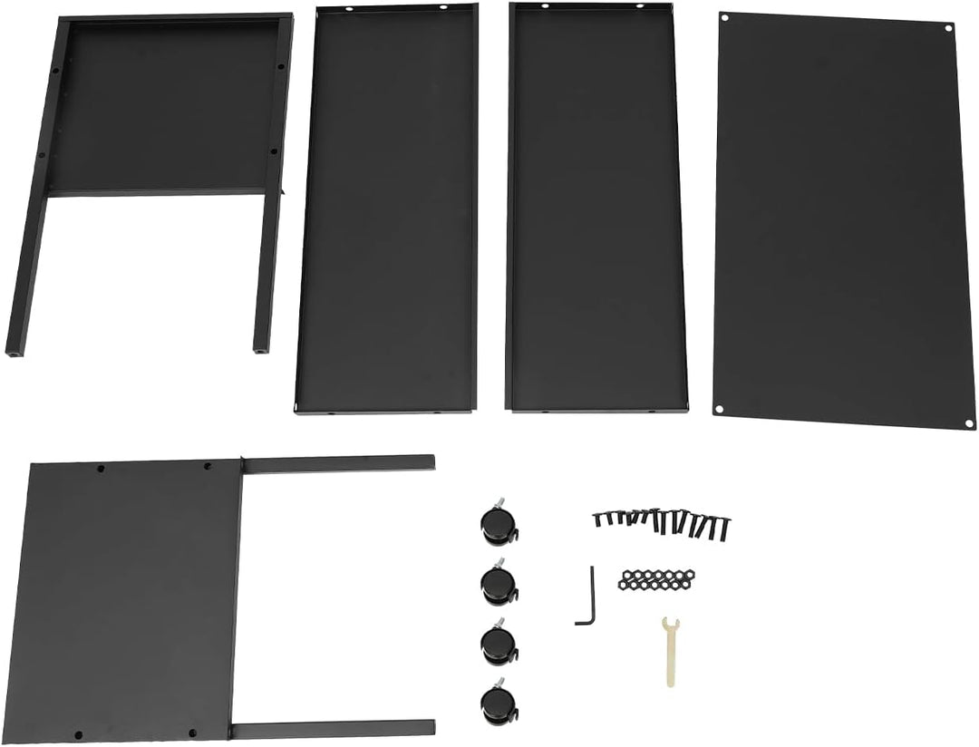 Aktenschrank Aktenordner Schwarz mit Rädern Hängemappenwagen Zum Organisieren, Sortieren und Ablegen