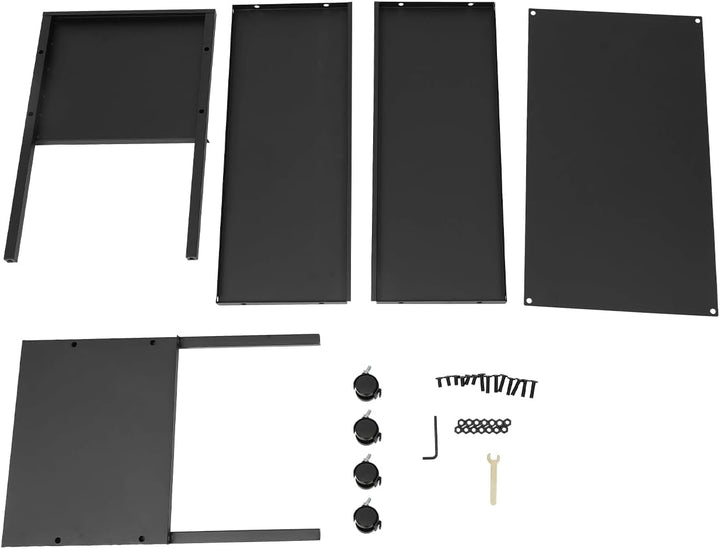 Aktenschrank Aktenordner Schwarz mit Rädern Hängemappenwagen Zum Organisieren, Sortieren und Ablegen