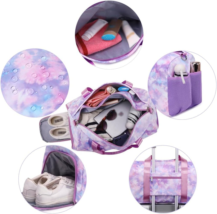 Sporttasche für Mädchen Reisetasche Daman Sporttasche Bunt Reisetasche Mädchen Kinder Kindertasche S