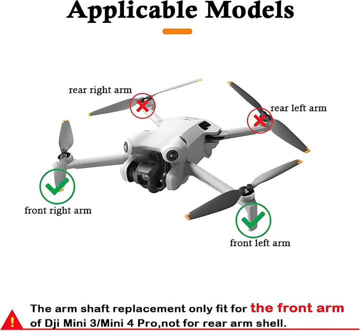 Mini 4 Pro Ersatz für die vordere Armwelle für DJI Mavic Mini 3 Armscharnierschrauben für Mini 3 Arm
