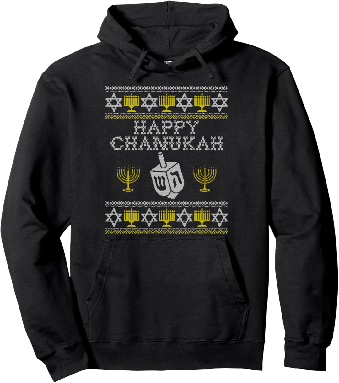 Happy Chanukah Ugly Sweater Chanukka Weihnachtsgeschenke Pullover Hoodie