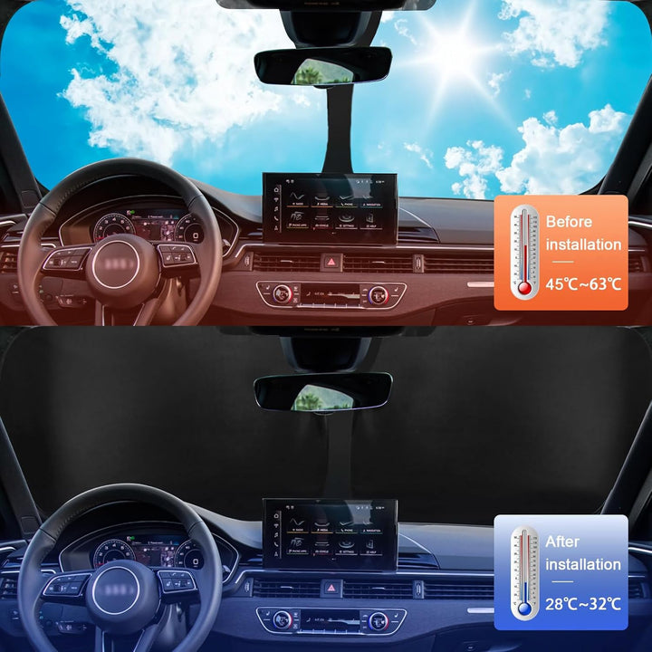 Auto Sonnenschutz Kompatibel mit Suzuki Jimny >2019 - Sonnenschutz Abdeckungen Frontscheibe Sonnensc