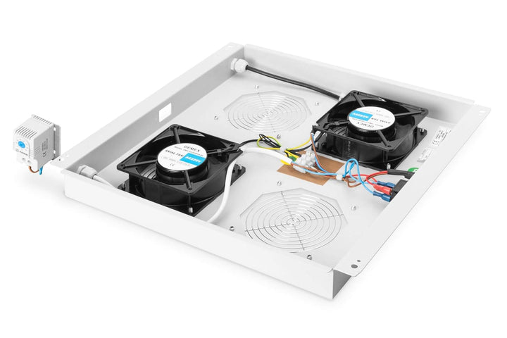DIGITUS Dachlüftereinheit für NW-Schrank (Dynamic / Unique) &amp; SRV-Schrank (Dynamic) - 2x Lüfter - Th