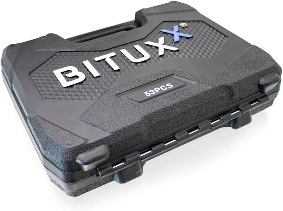 BITUXX® Werkzeugkoffer 53 tlg Werkzeug Knarrenkasten 1/4" Ratschenkasten Nusskasten Stecknuss Umfang