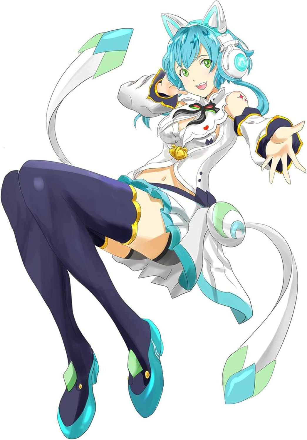 KUQIRMAOERJI Miko-J Kabellose Katzenohr-Kopfhörer (12 Farbwechsel) mit ansteckbaren HD-Mikrofon,Mikr